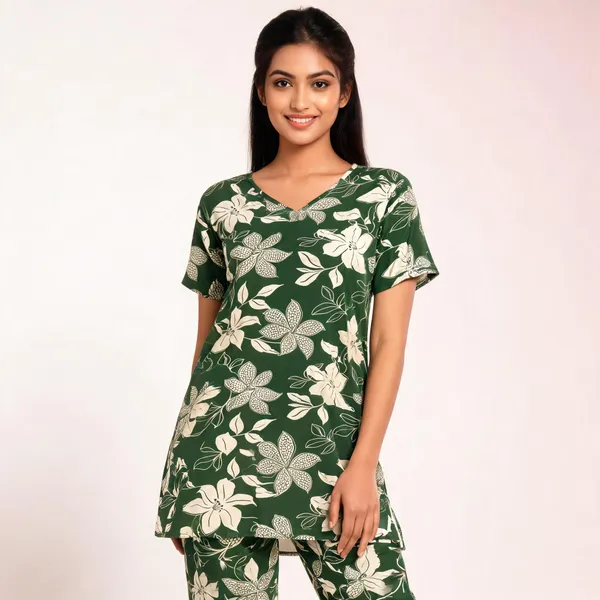 Green_Rayon_Printed_Coord_Set_For_Women