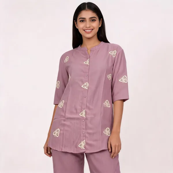 Lavender_Satin_Embroidered_Chinese_Neck_Coord_Set_For_Women
