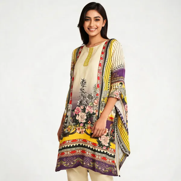Printed_Muslin_Pakistani_Style_Kurta_With_Pant_Dupatta_For_Women