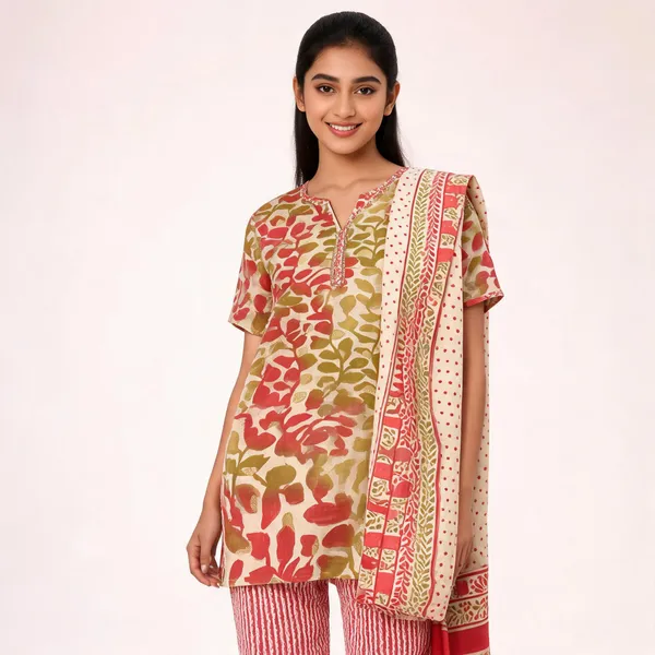 Printed_Cotton_Kurta_With_Pant_Dupatta_For_Women