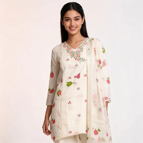 Cream_Mal_Cotton_Printed_Neck_Embroidered_Kurta_Set_For_Women