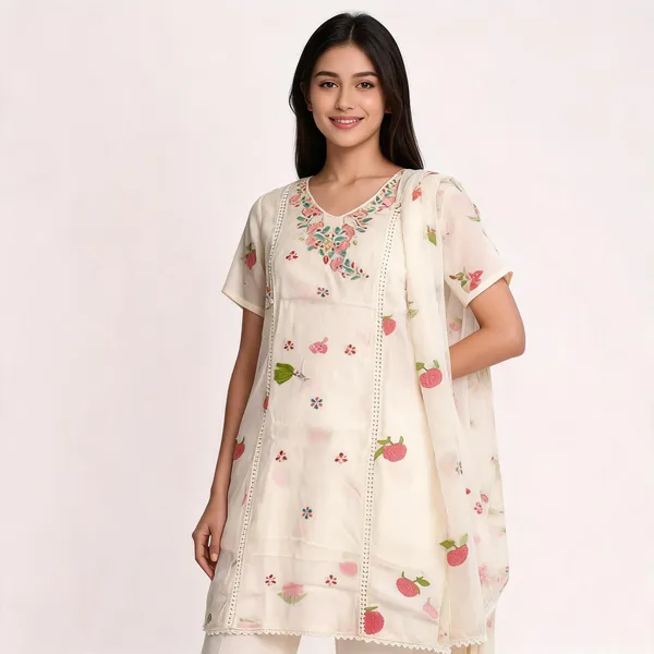 Cream_Mal_Cotton_Printed_Neck_Embroidered_Kurta_Set_For_Women