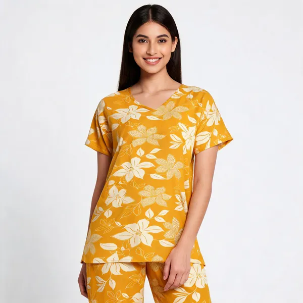 Yellow_Rayon_Printed_Cordset_Top_And_Pant_For_Women