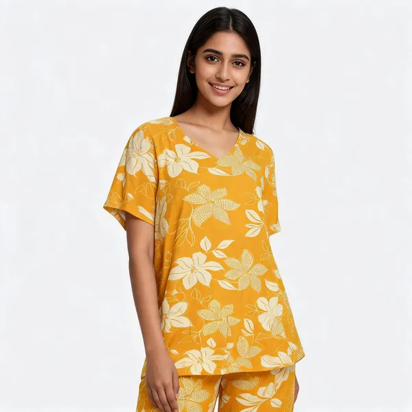 Yellow_Rayon_Printed_Cordset_Top_And_Pant_For_Women