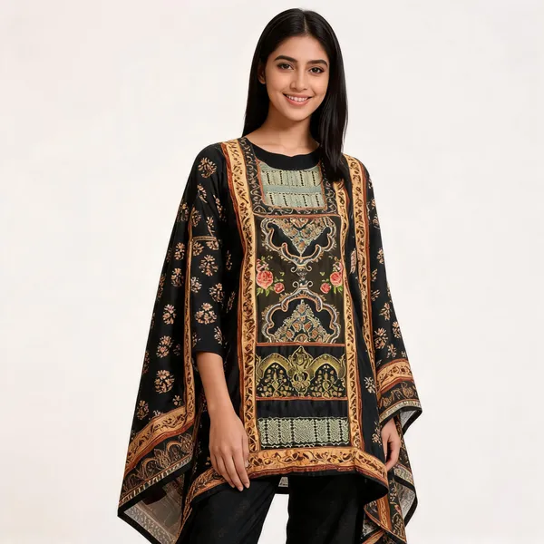 Printed_Vichitra_Silk_Fish_Cut_Top_Pant_And_Dupatta_For_Women