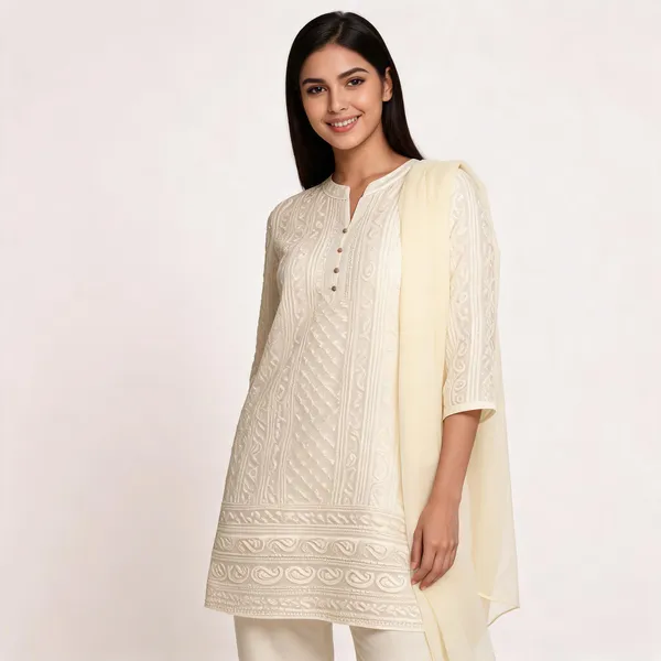 Off_White_Georgette_Self_Embroidered_Top_Pant_And_Dupatta_For_Women