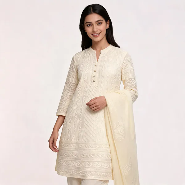 Off_White_Georgette_Self_Embroidered_Top_Pant_And_Dupatta_For_Women