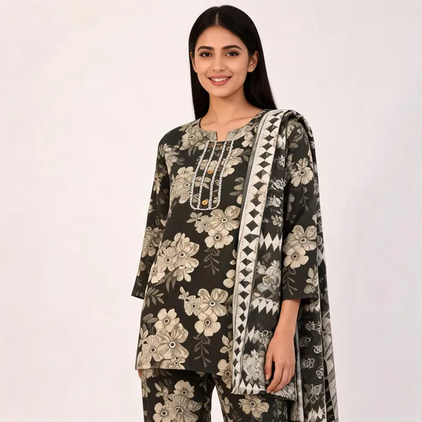 Grey_Cotton_Printed_Top_Pant_And_Dupatta_For_Women