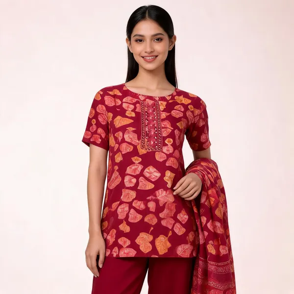 Red_Satin_Printed_Embroidered_Top_Pant_Dupatta_Set_For_Women