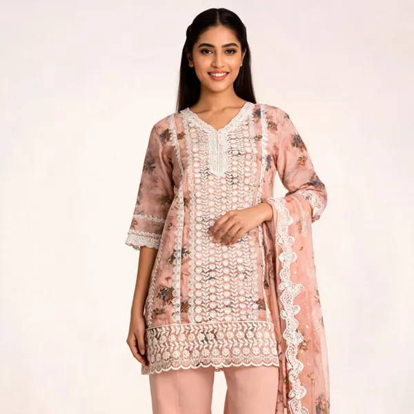 Beige_Cotton_Lucknowi_Embroidered_Top_Pant_Dupatta_Set_For_Women