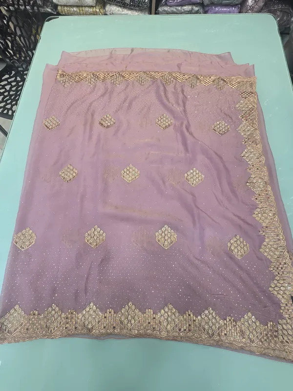 georgett_saree_shimer_saree_with_border_stone_and_zari