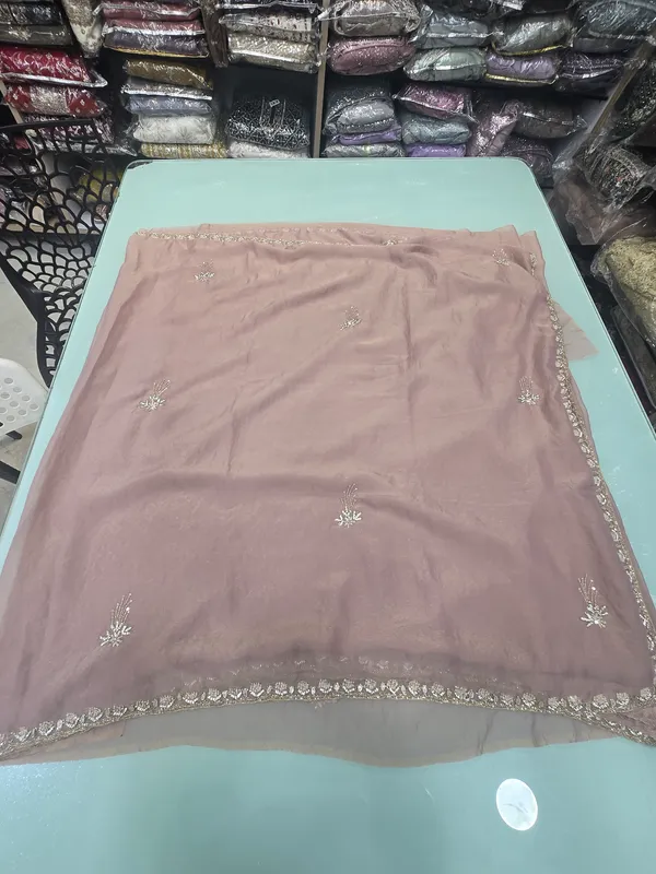 soft_orgaza_saree_with_hand_work_on_border_with_self_stone_work