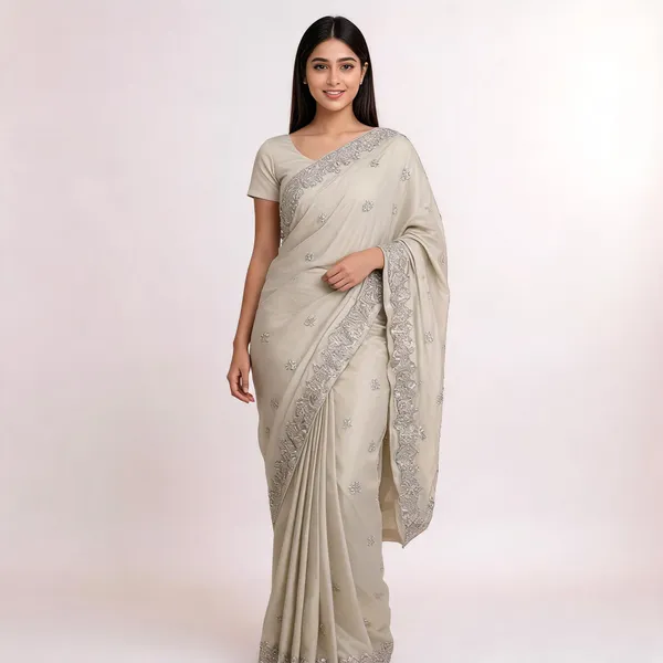 Pista_Green_Satin_Saree_With_Blouse_Piece_For_women