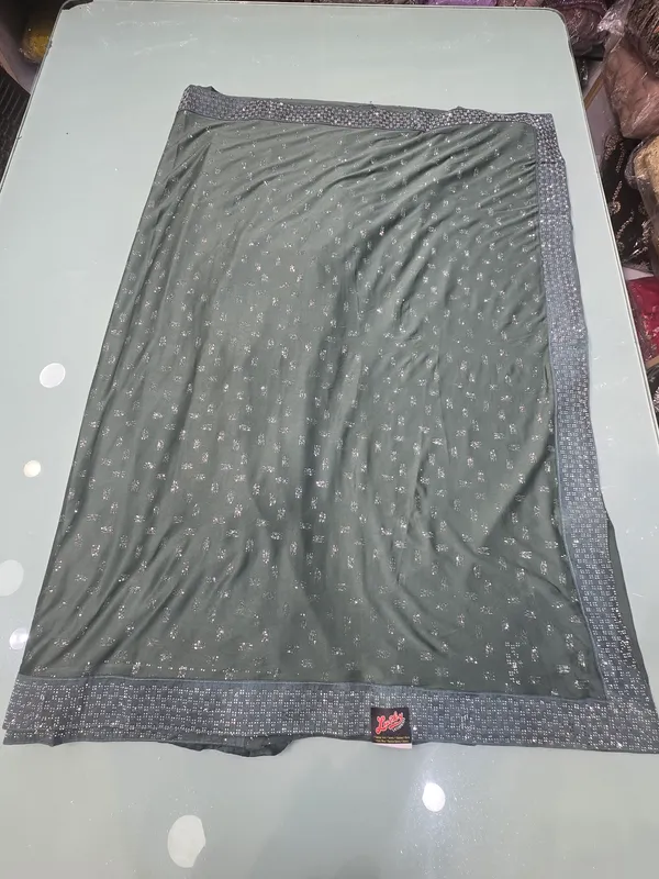 lycra_fabric_grey_coolour_swaroski_work_full_saree_and_border_work