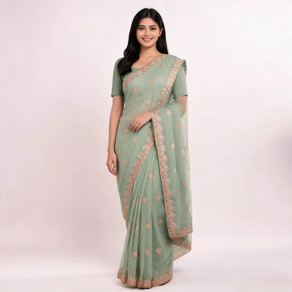 Pista_Green_Rangoli_Georgette_Saree_With_Blouse_Piece_For_women