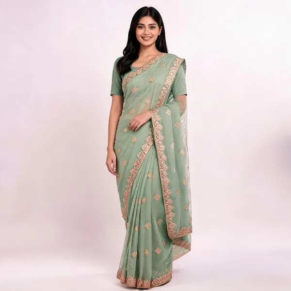 Pista_Green_Rangoli_Georgette_Saree_With_Blouse_Piece_For_women