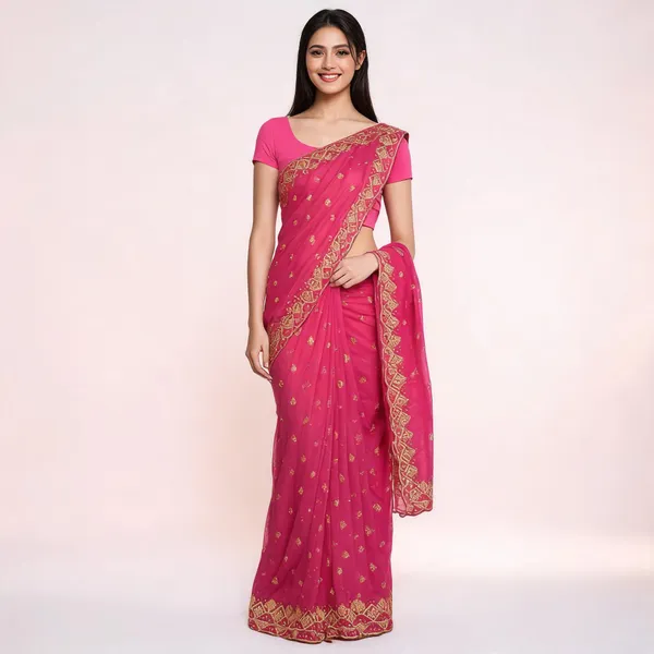 Rani_Georgette_Saree_With_Blouse_Piece_For_women