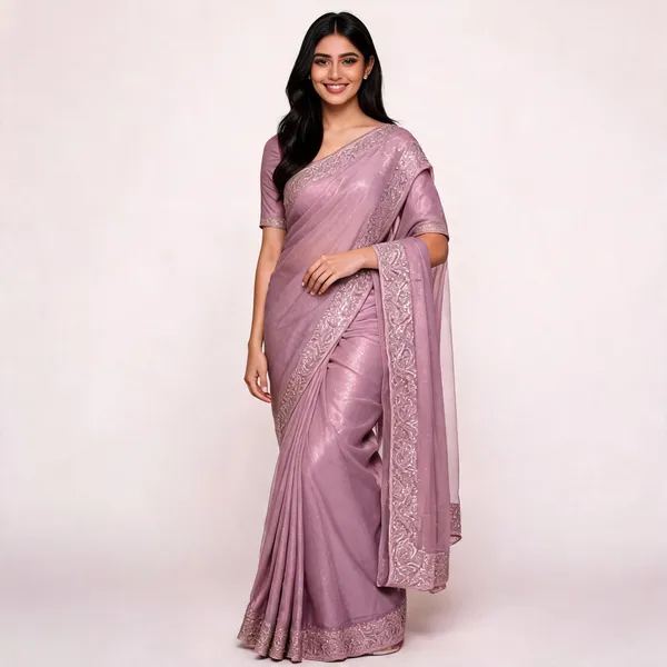 Pitch_Cotton_Saree_With_Blouse_Piece_For_women