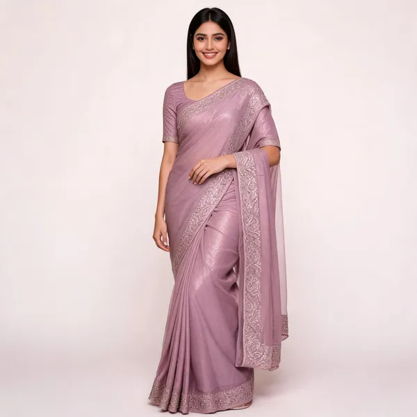 Pitch_Cotton_Saree_With_Blouse_Piece_For_women