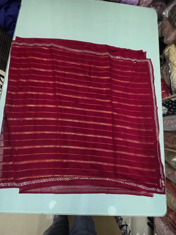 georgett_saree_with_self_satin_patta_and_swaroski_work