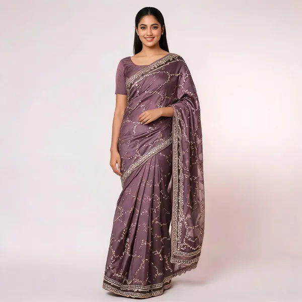 Shaded_Satin_Saree_With_Blouse_Piece_For_women