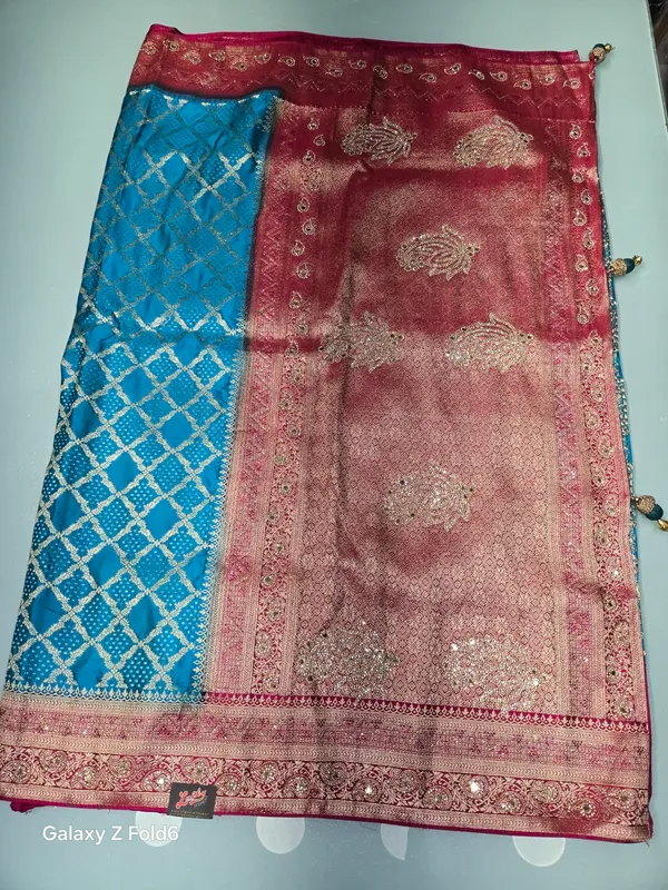 silk_shalu_saree_with_duppata_and_full_stone