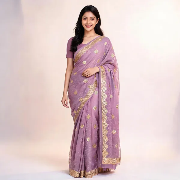 Rose_Gold_Rangoli_Georgette_Saree_With_Blouse_Piece_For_women
