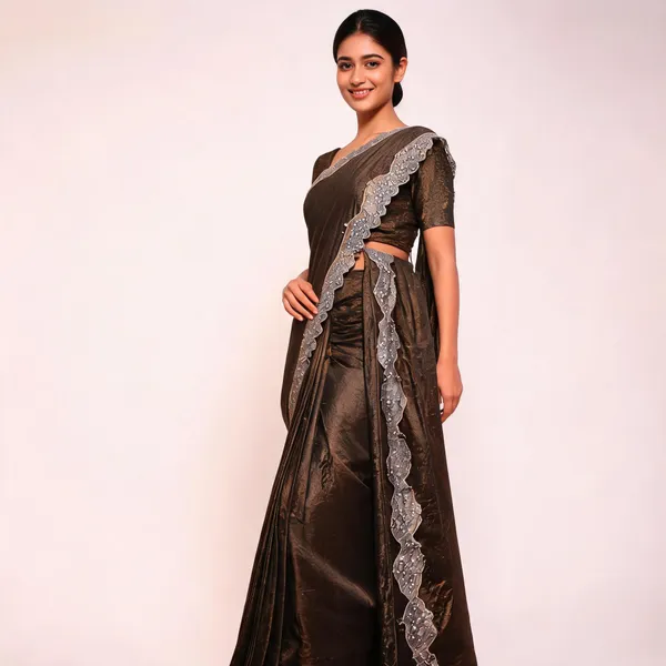 Lavender_Satin_Saree_With_Blouse_Piece_For_women