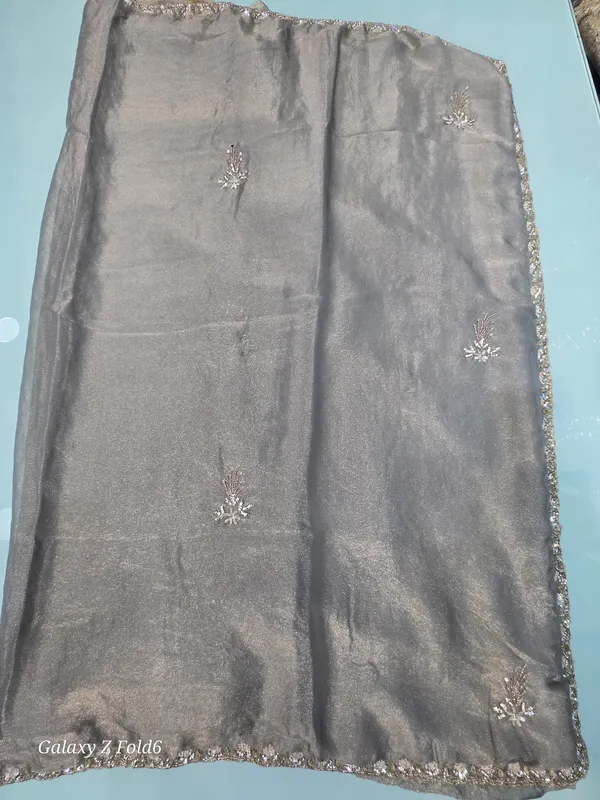 soft_orgaza_saree_with_hand_work_on_border_with_self_stone_work