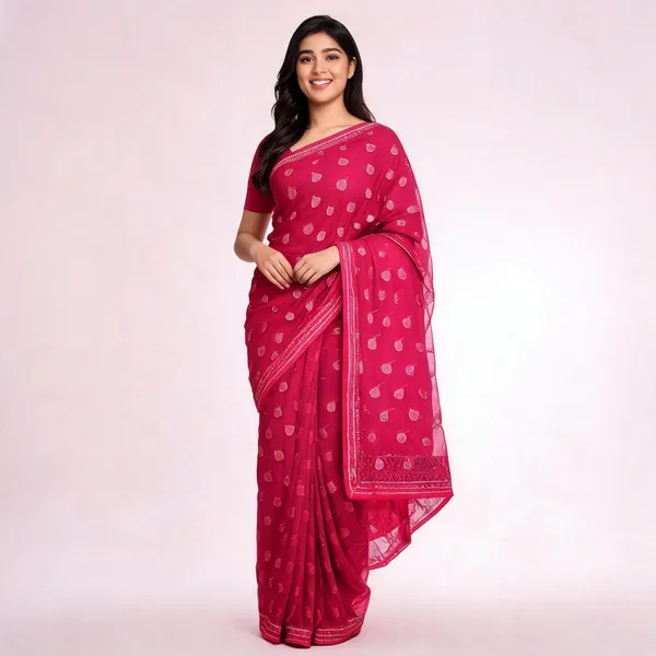 Rani_Satin_Saree_With_Blouse_Piece_For_women