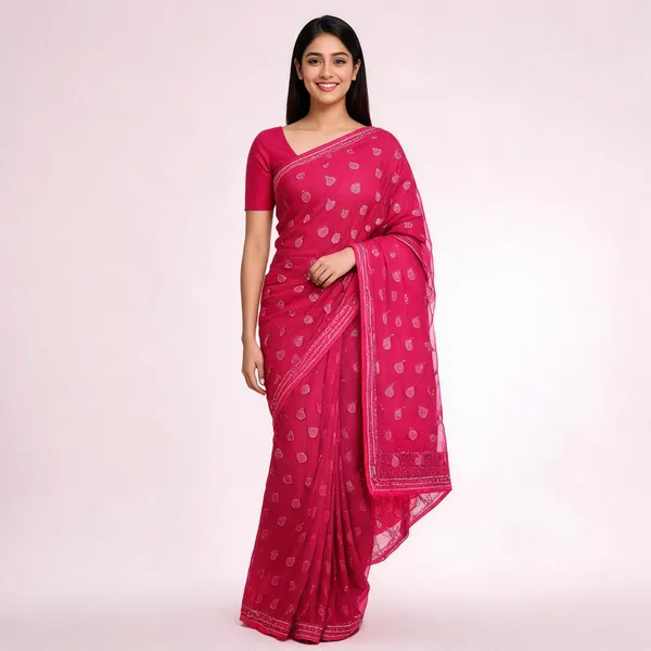 Rani_Satin_Saree_With_Blouse_Piece_For_women