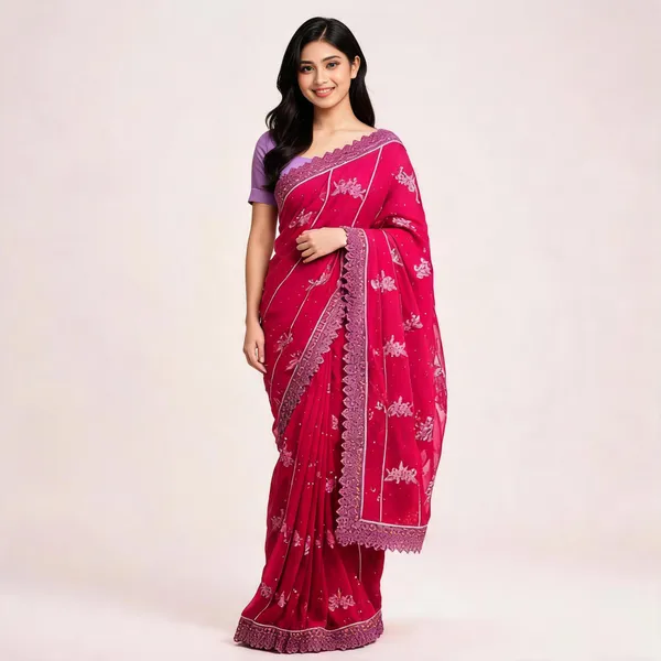 Rani_Georgette_Saree_With_Blouse_Piece_For_women