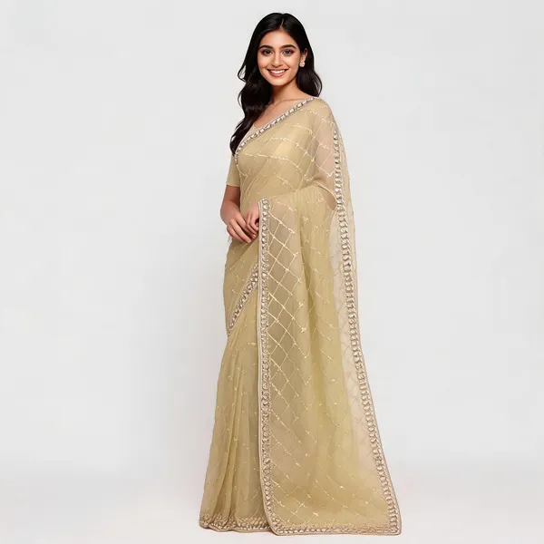Lemon_Soft_Organza_Saree_With_Blouse_Piece_For_women