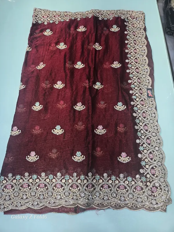 full_saree_butaa_and_zari_border_with_stone_jaal_work