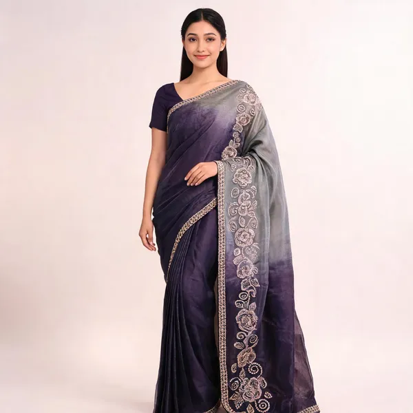 Purple_Satin_Saree_With_Blouse_Piece_For_women