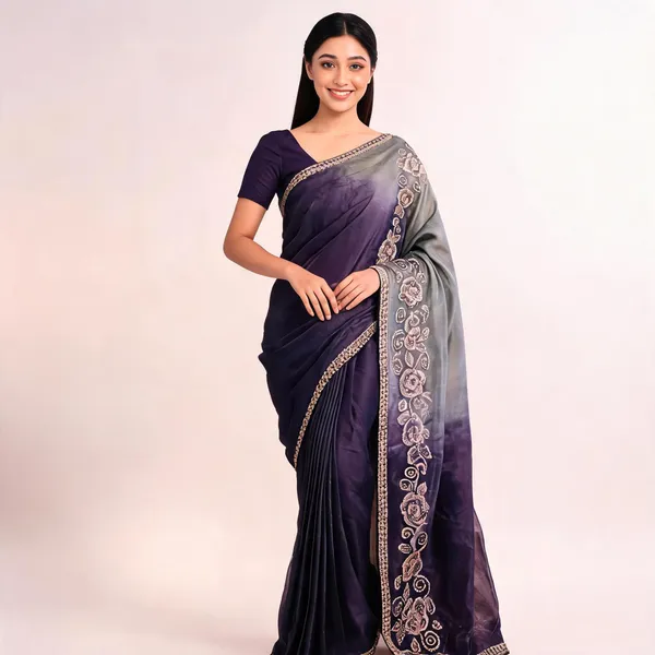 Purple_Satin_Saree_With_Blouse_Piece_For_women