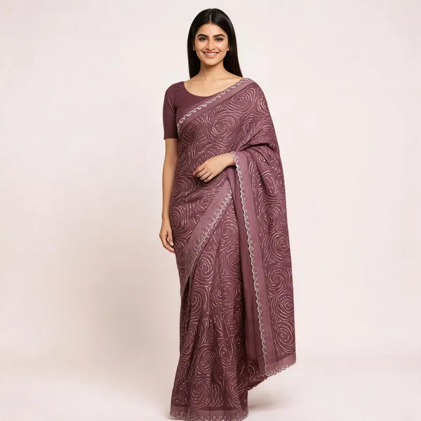 Pitch_Cotton_Saree_With_Blouse_Piece_For_women