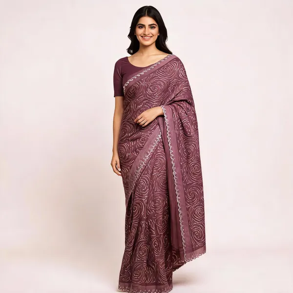 Pitch_Cotton_Saree_With_Blouse_Piece_For_women