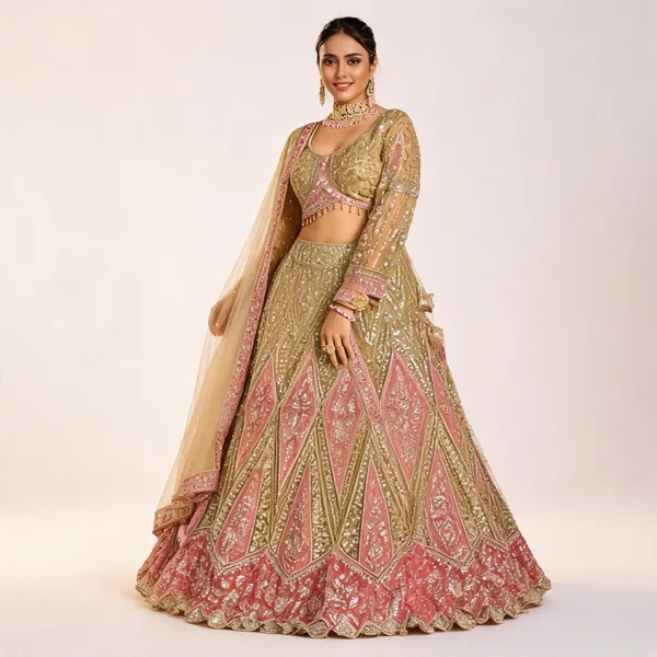 Beige_Pink_Net_Embroidered_Lehenga_Blouse_And_Dupatta_For_Women