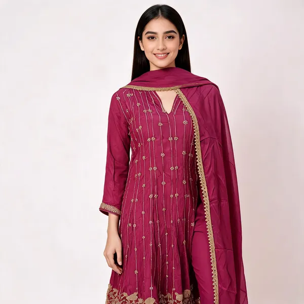 Pink_Crepe_Silk_Anarkali_Top_Pant_And_Dupatta_For_Women