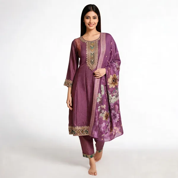 Lavender_Georgette_Silk_Embroidered_Anarkali_Top_Pant_And_Dupatta_For_Women