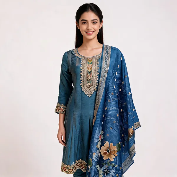 Blue_Georgette_Silk_Embroidered_Anarkali_Top_Pant_And_Dupatta_For_Women