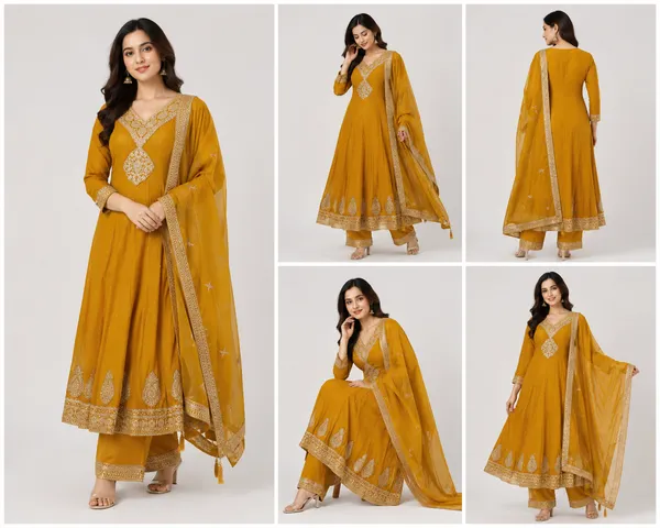 Yellow_Cotton_Kurta_Set_For_Women