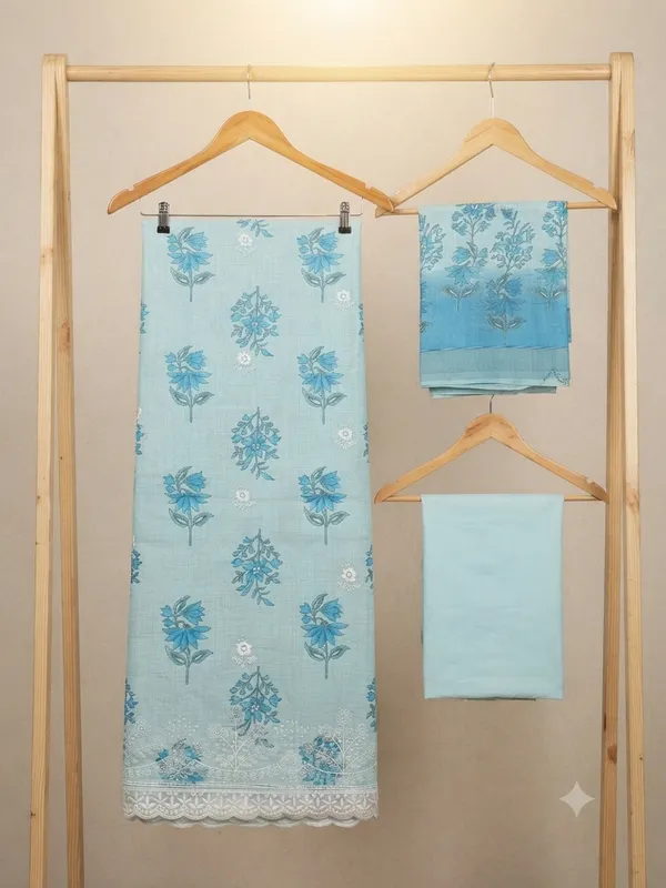 Light_Blue_Cotton_Unstitched_Kurta_Set_For_women