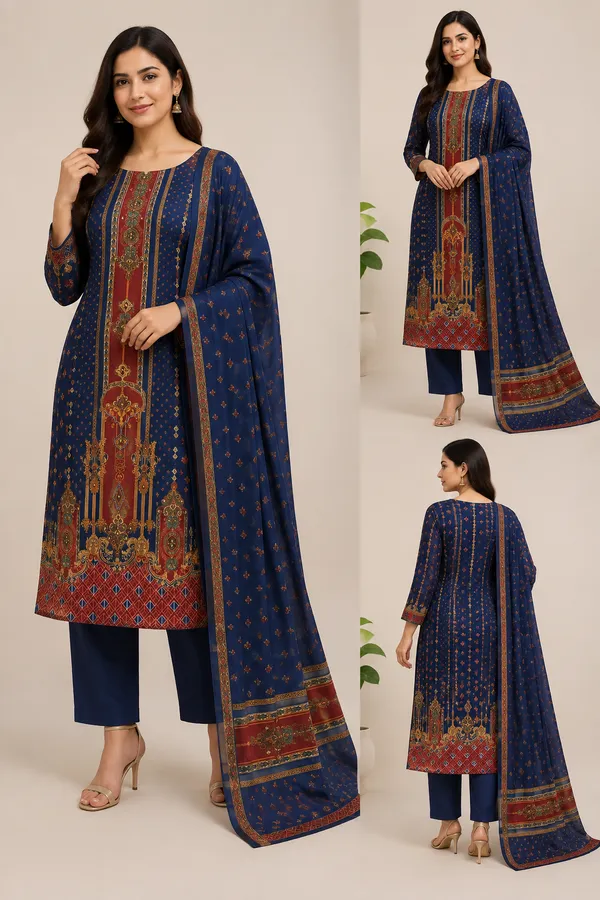 Blue_Cotton_Kurta_Set_For_Women