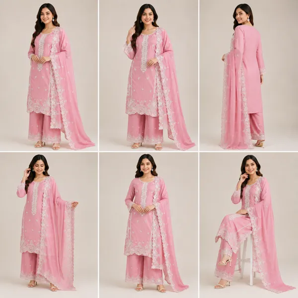 Pink_Soft_Silk_Kurta_Set_For_Women