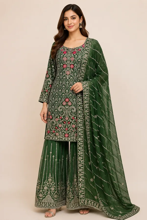 Sea_Green_Silk_Kurta_Set_For_Women
