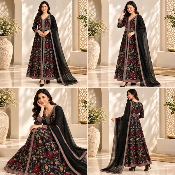 Black_Georgette_Plazo_Set_For_Women