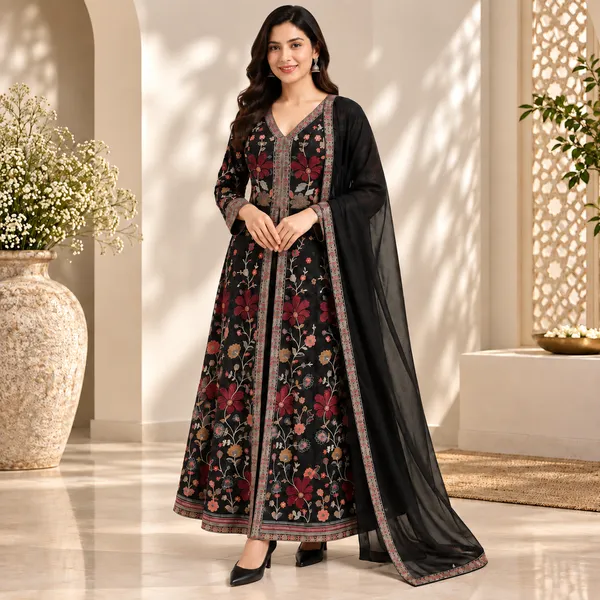 Black_Georgette_Plazo_Set_For_Women