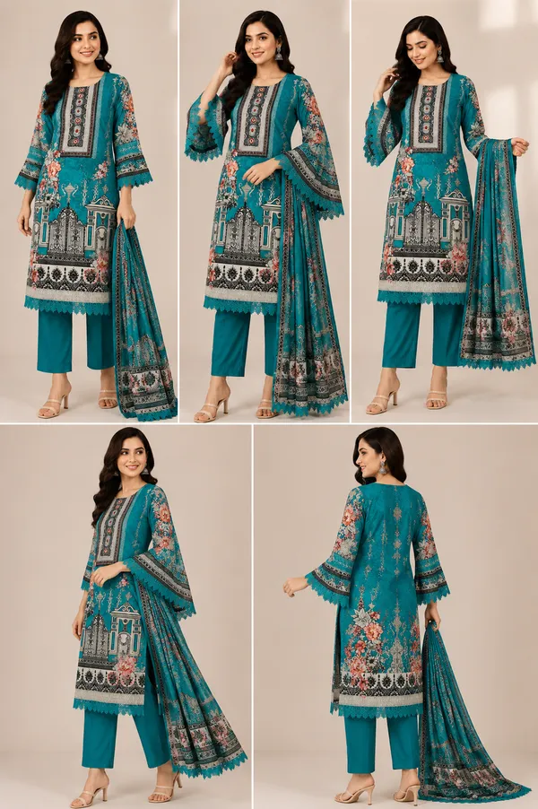 Blue_Cotton_Kurta_Set_For_Women